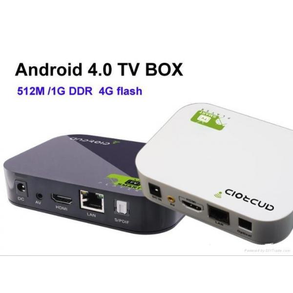 android 4.0 Smart TV box with Android 4.0 OS, 512MB/1G DDR 4G Flash