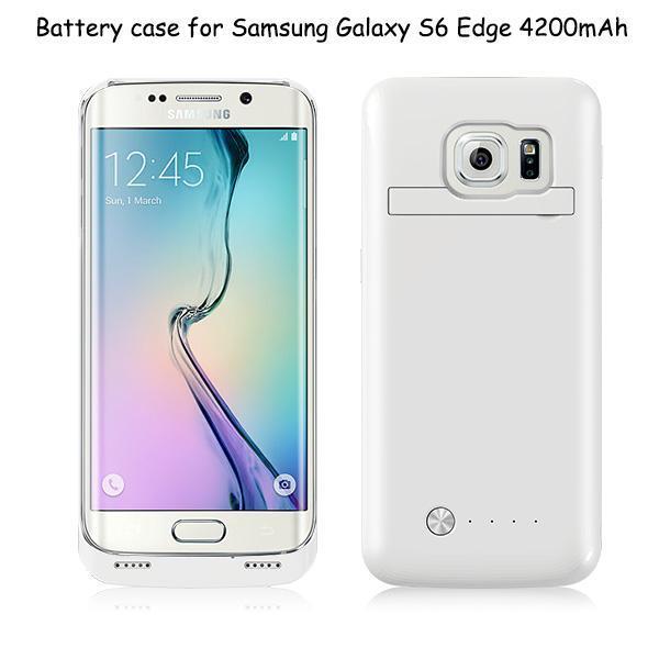 The 4200MAH back clip battery for samsung S6 mobile charging power supply for samsung S6,white