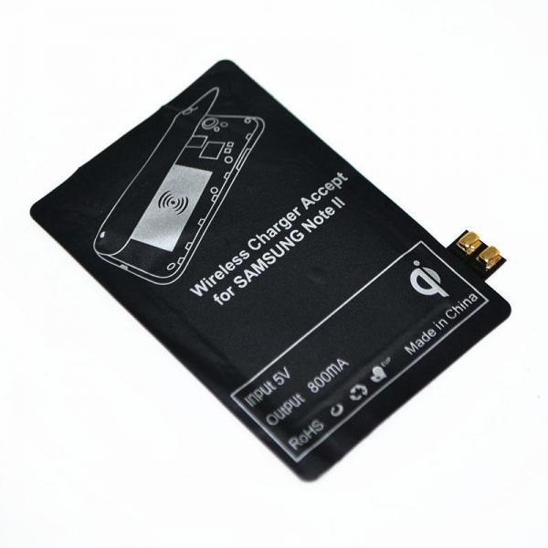 Hot sale Qi Wireless Charger Receiver Card Black for Samsung Galaxy Note2 II N7100