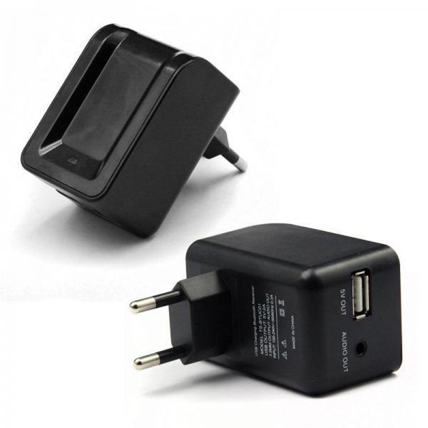 2 in 1 EU Wall Charger & A2DP Wireless Bluetooth Audio Music Stereo Receiver Adapter