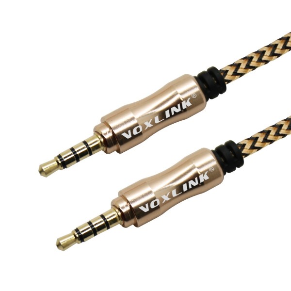 VOXLINK The new aluminum weave male to male audio cable car AUX audio cable car line 3.5MM