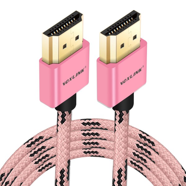  VOXLINK Tiger pattern 1.4v 19 + 1 High Speed Gold Plated HDMI 1080P cable Rose gold 1m