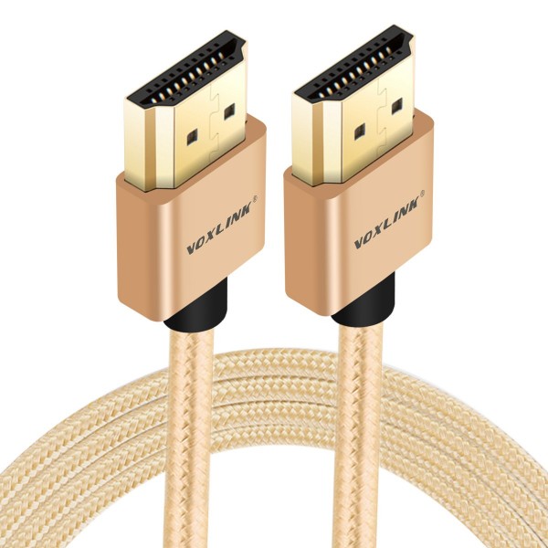 VOXLINK 1.4v 19 + 1 High Speed Gold Plated HDMI 1080P cable glod cotton thread 1m