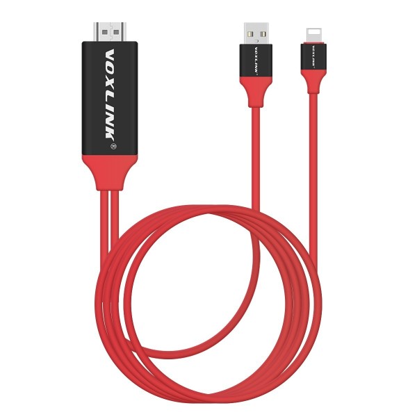 2M 6Ft 1080P Micro USB MHL to HDMI Cable adapter HDTV Samsung Galaxy S2 htc red