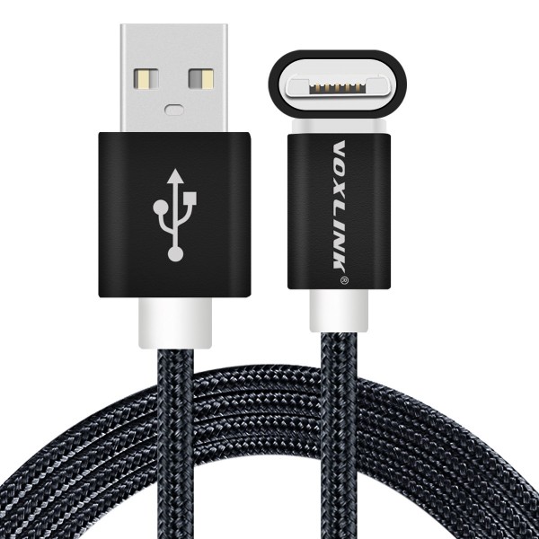 VOXLINK 2 in 1 Universal Quick charge usb cable for IOS Iphone 6 6s and android samsung S6 phone black 1M