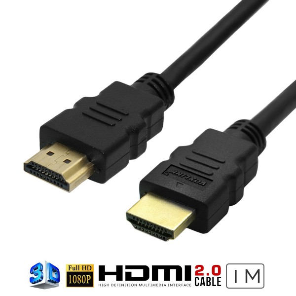 Voxlink 1M OD5.5MM 2160P HDMI 2.0 Cable V2.0 for 3D HDTV with Ethernet 24K Gold Plated 4K X 2K