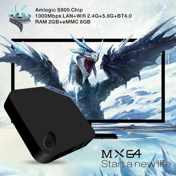 Voxlink MXQ TV Box Amlogic S805 Quad Core 1,5GHz Android 4.4 1GB/8GB XBMC