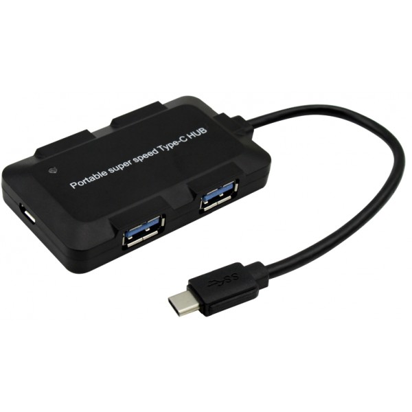 Portable high speed 4 port USB 3.1 Type C hub