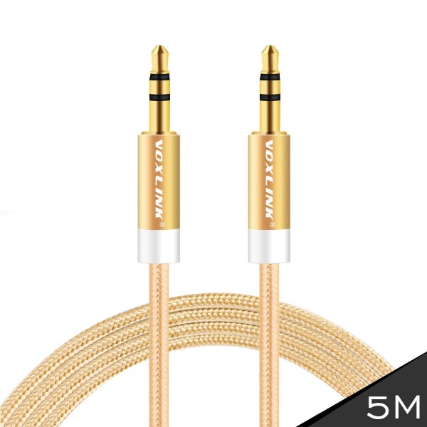 VOXLINK The new aluminum weave male to male audio cable car AUX audio cable car line 3.5MM