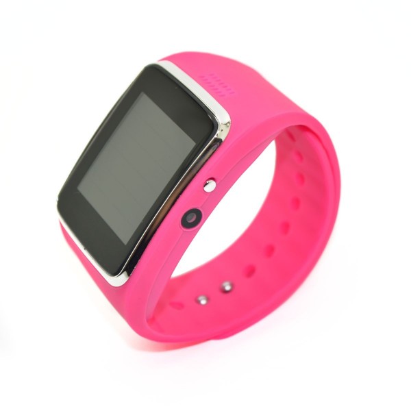 1.54inch GSM Touch Screen Smart Watch Phone,GSM FM Bluetooth Sync Smartwatch For Samsung HTC Huawei Android Smart ,pink