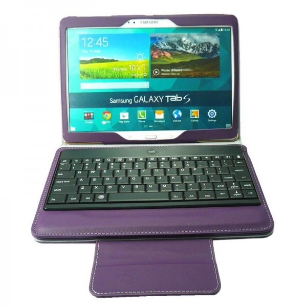 Bluetooth Keyboard Cover Case stand for Samsung Galaxy Tab S 10.5 SM-T800/SM-T805,purple