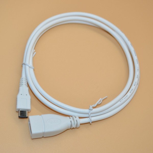1M USB 3.1 Type C Male Connector to A Female OTG Data Cable for Tablet & Phone,White