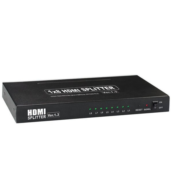 8 Port HDMI 1x8 Splitter 1 In 8 Out HD 1080p HDCP V1.3b