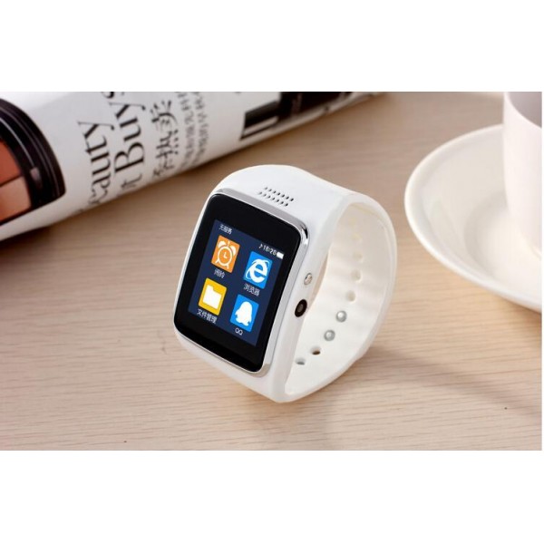 1.54inch GSM Touch Screen Smart Watch Phone,GSM FM Bluetooth Sync Smartwatch For Samsung HTC Huawei Android Smart ,white