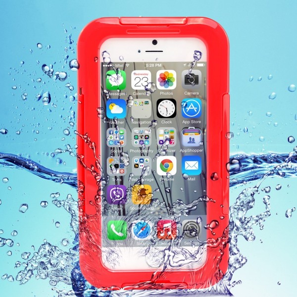 Waterproof Shockproof Dirt SnowProof Cover case with Stand Function for iPhone6 ,Red