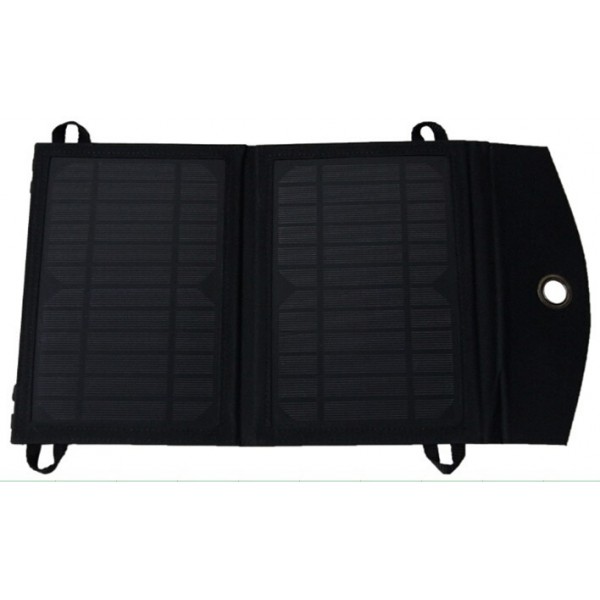7W Outdoor Foldable Portable Monocrystalline Solar Charger Bag Mobile Power Supply