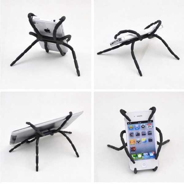Universal Spider Shape Grip Stand Hanger Holder for iPhone Mobile Phone Camera, BLACK