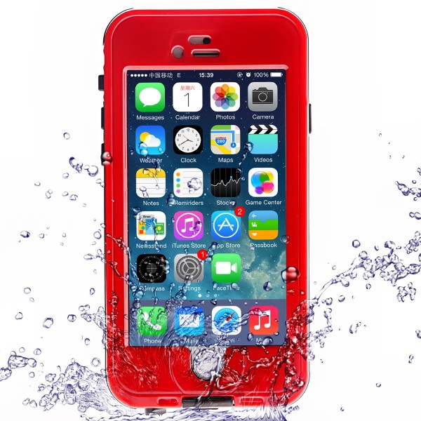 Activity-Proof Dirt Snow Waterproo Shockproof Dirt SnowProof Cover case for iPhone6 ,Red