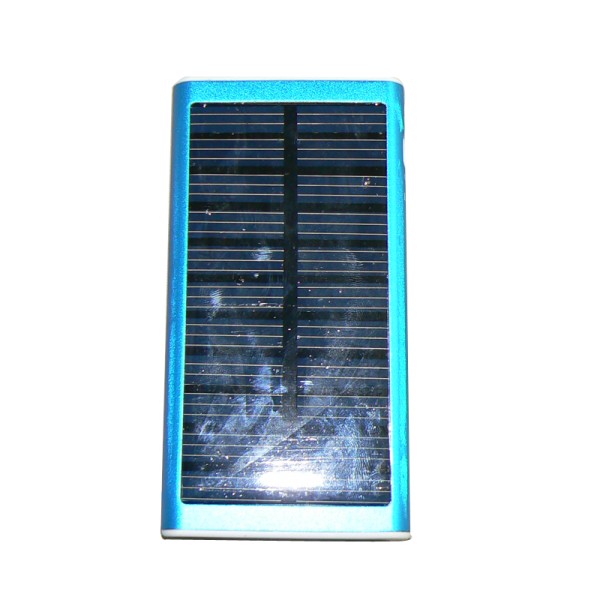 Solar & USB Powered Charger w. Flashlight for Cell Phone MP3 PDA Camera(blue)