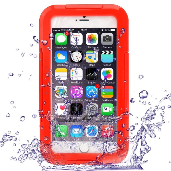 Waterproof Shockproof Dirt SnowProof Cover case with Stand Function for iPhone6 plus,Red