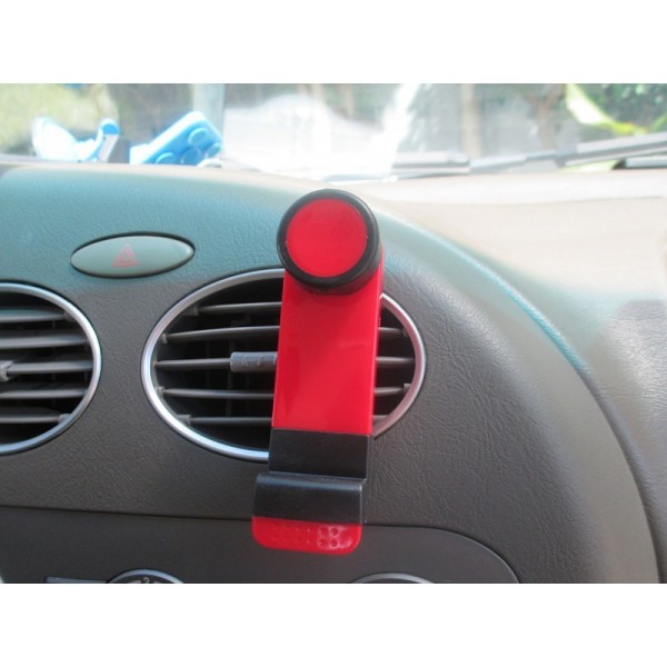 Universal In Car Phone Holder Air Vent Cradle Mount 360° Rotating Stand Iphone,Red