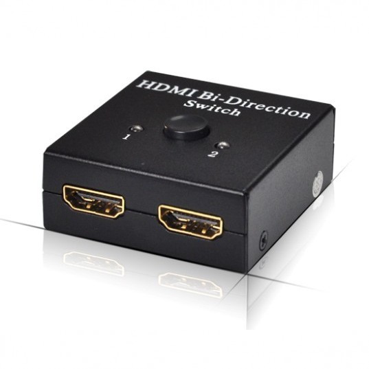 HDMI 2 Port Bi-direction Switch manual switch / AB switcher （Support 4K 3D)