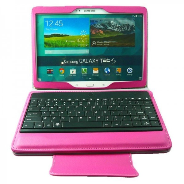 Bluetooth Keyboard Cover Case stand for Samsung Galaxy Tab S 10.5 SM-T800/SM-T805,pink