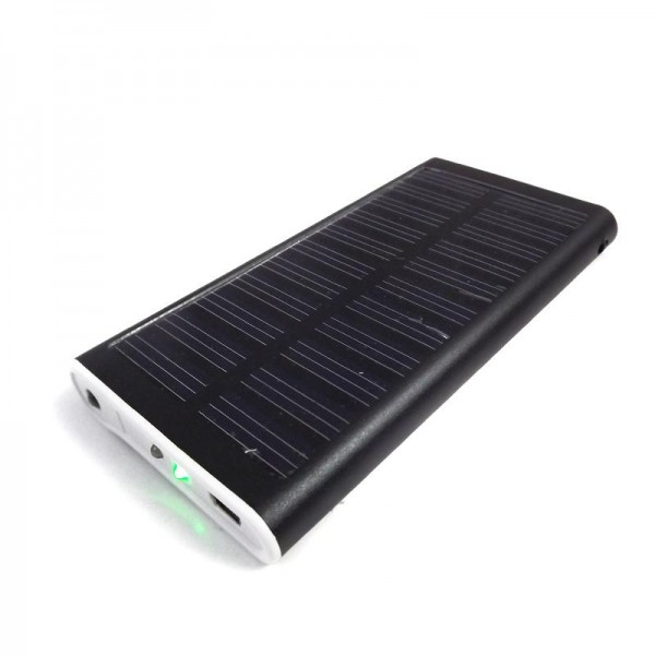Solar & USB Powered Charger w. Flashlight for Cell Phone MP3 PDA Camera(black)