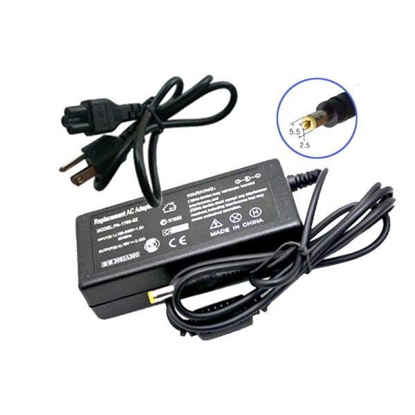 19V 3.42A 65W 5.5*2.5mm AC Power Adapter for Toshiba/Acer/Gateway US