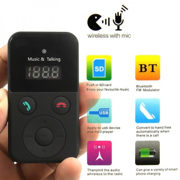 Bluetooth Wireless Car MP3 Player FM Radio Transmitter USB SD Card Remote Kit