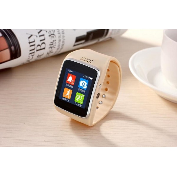1.54inch GSM Touch Screen Smart Watch Phone,GSM FM Bluetooth Sync Smartwatch For Samsung HTC Huawei Android Smart ,gold