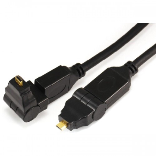 Micro HDMI male(rotating 360°) to Micro HDMI male(swing type) cable 11-X-002