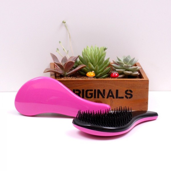 Hair Brush Combs Magic Detangling Handle Tangle Shower Salon Styling Tamer Tool-rose pink