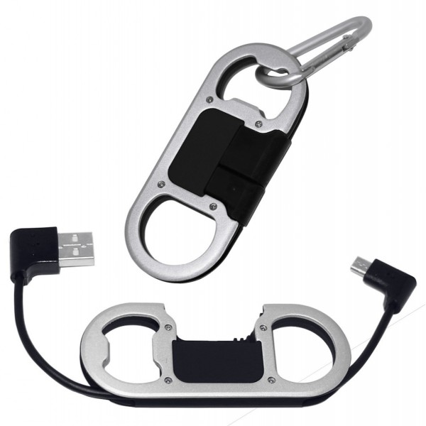 Micro USB Charger Charging Sync Data Cable with Bottle Opener For Samsung HTC LG,black