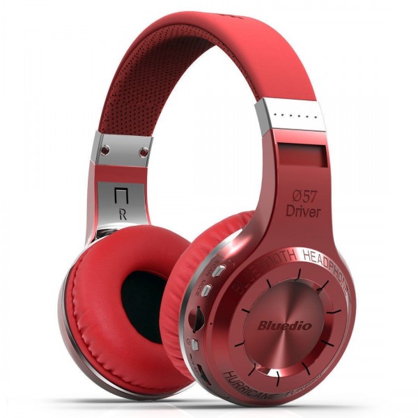 Bluedio H+(Turbine) Bluetooth Stereo Wireless headphones Built-in Mic Micro-SD slot/FM Radio BT4.1 headphones,red
