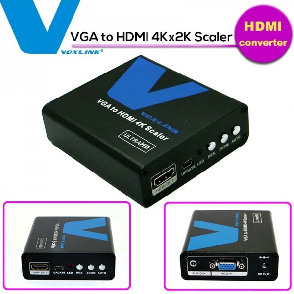 VGA to HDMI 4Kx2K Scaler Converter Box