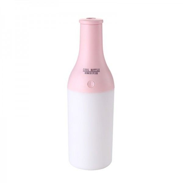 The new cool bottle humidifier Cocktail Bottle USB Portable mini Humidifier Air Diffuser Mist Maker Home,Pink