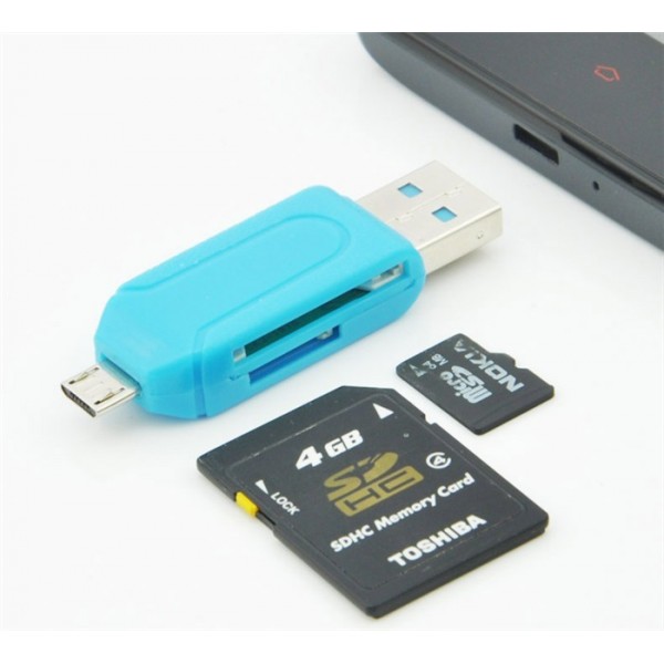 Universal Card Reader Mobile phone PC card reader Micro USB OTG Card Reader OTG TF / SD