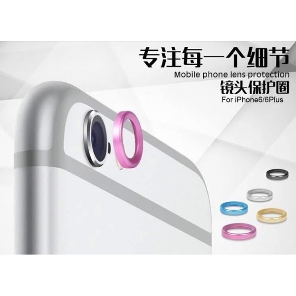 Jewelry Rear Camera Glass Metal Lens Protector Hoop Ring Guard Circle Case Cover For iphone 6 plus 5.5 Inch,blue