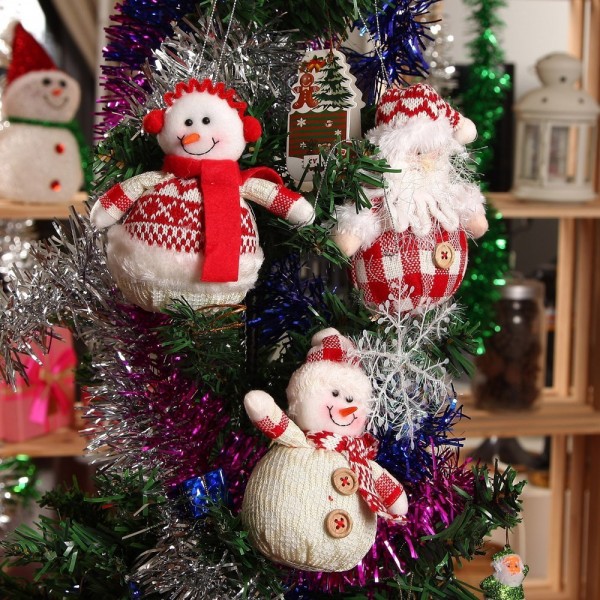 3pcs/sets snowman Hanging Ornaments Accessories for Christmas tree, ornaments Christmas decorations