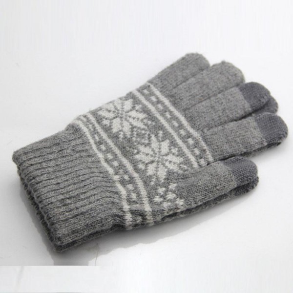 Unisex Warm Capacitive Touch Screen Gloves Winter Snow For Smartphone Tablet-gray