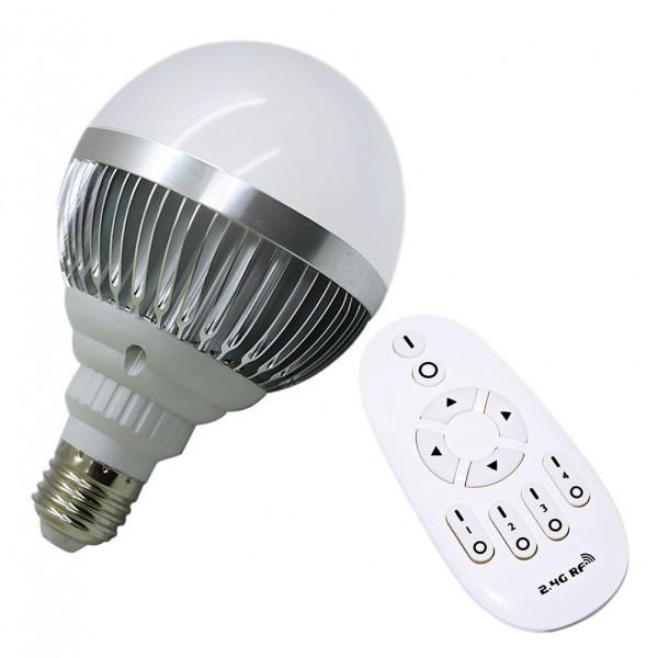 2.4G Wireless E27 12W Dimmable led Bulb Lamp with Remote controller