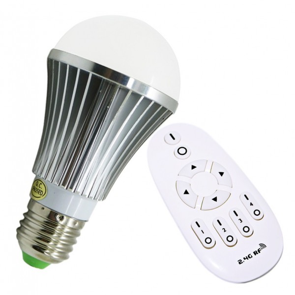 2.4G Wireless E27 6W Dimmable led Bulb Lamp with Remote controller