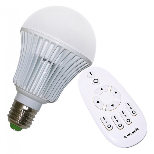 2.4G Wireless E27 9W Dimmable led Bulb Lamp with Remote controller
