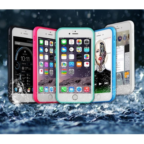 Waterproof Full Screen Window ,Touch Transparent View Case Cover,waterproof case for iphone 6 4.7inch,blue