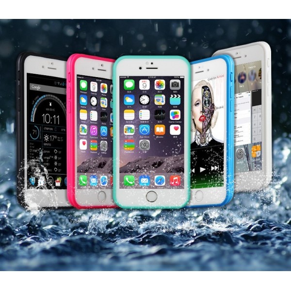 Ultra-thin Waterproof Full Screen Window ,Touch Transparent View Case Cover,waterproof case for iphone 6 4.7inch,black