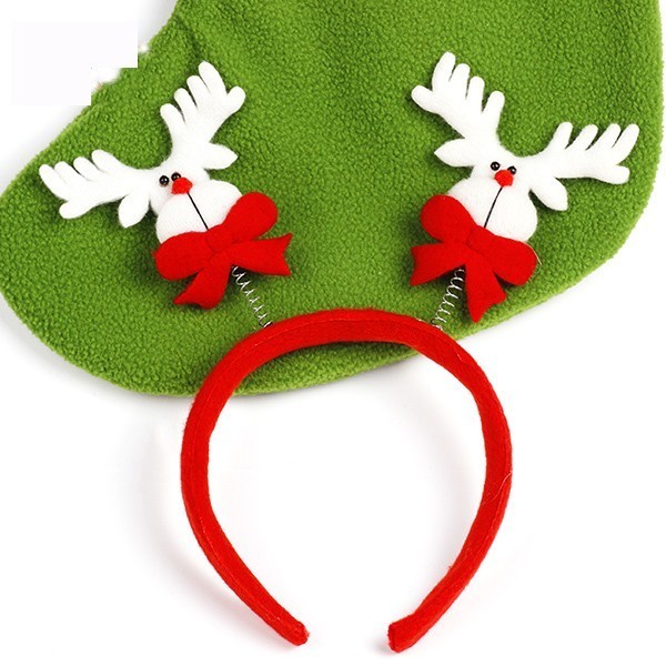 2015 Fashion Santa Reindeer Antler Hat For Kids Baby Deer Horn Christmas Headband Cap New Gift Xmas