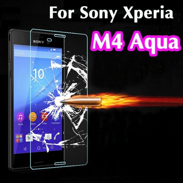 0.3mm arc edge Tempered Glass Screen Protector For Sony Xperia M4 Aqua E2303 E2353 E2306 E2333 E2363 E2312,retail box