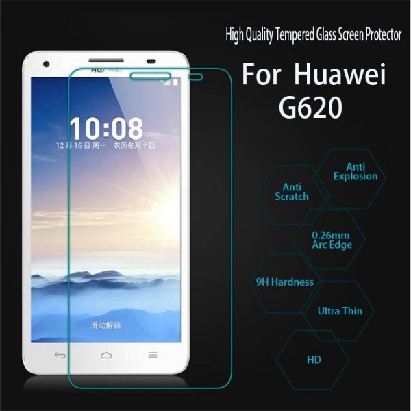 0.3mm arc edge Tempered Glass Screen Protector For Huawei Ascend G620 C8817L,retail box