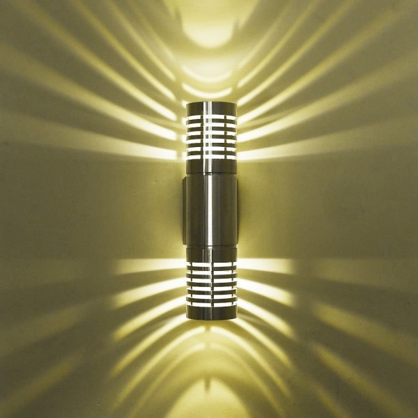 2W LED Innenräume Wandleuchte, 2 LEDs, bunt, Modern Designerlampen mit Zauberhaftem Licht, Aluminum kaltweiß